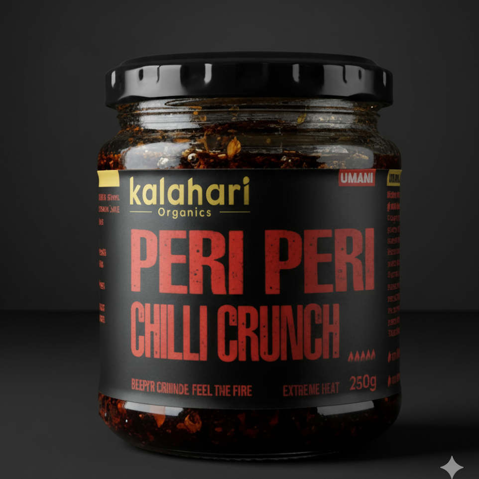 Kalahari Peri-Peri Chilli Crunch Oil - 250g Jar