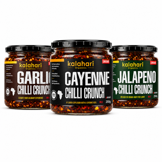 Kalahari Crunch Starter Trio Chilli Crunch Gift Set — 3 × 250g