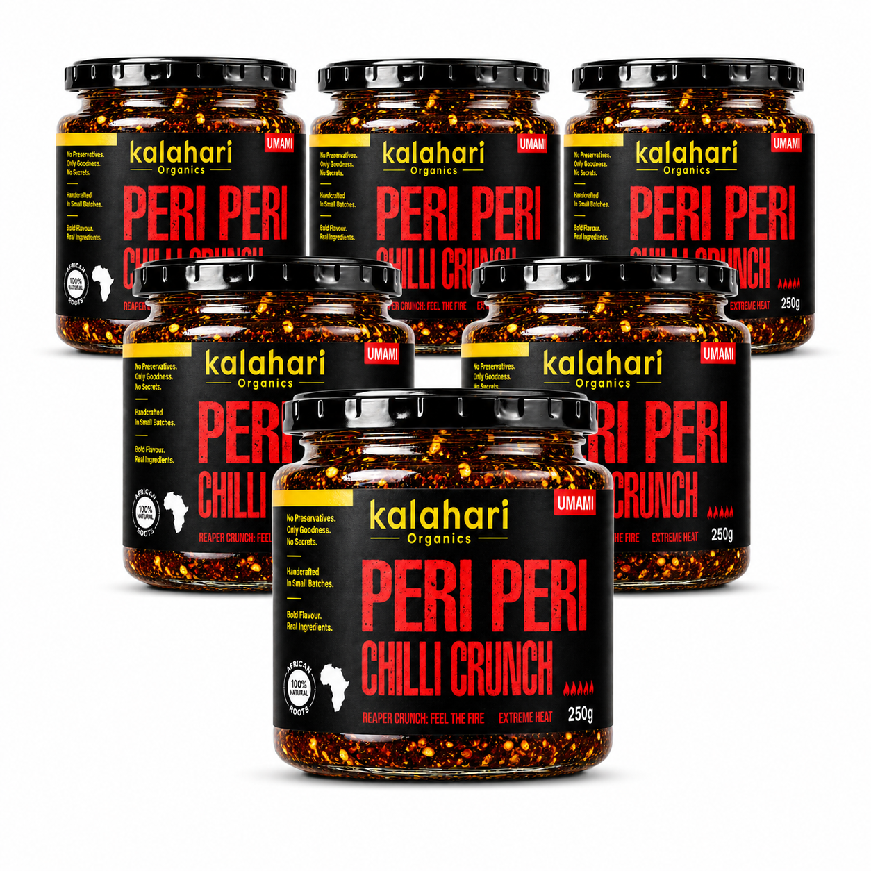 Kalahari Peri-Peri Chilli Crunch Oil - 250g Jar