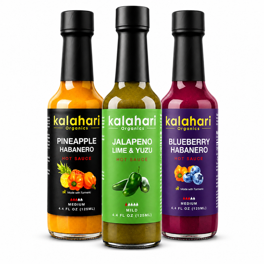 Kalahari Safari Sunrise Hot Sauce Trio Gift Set — 3 × 125ml