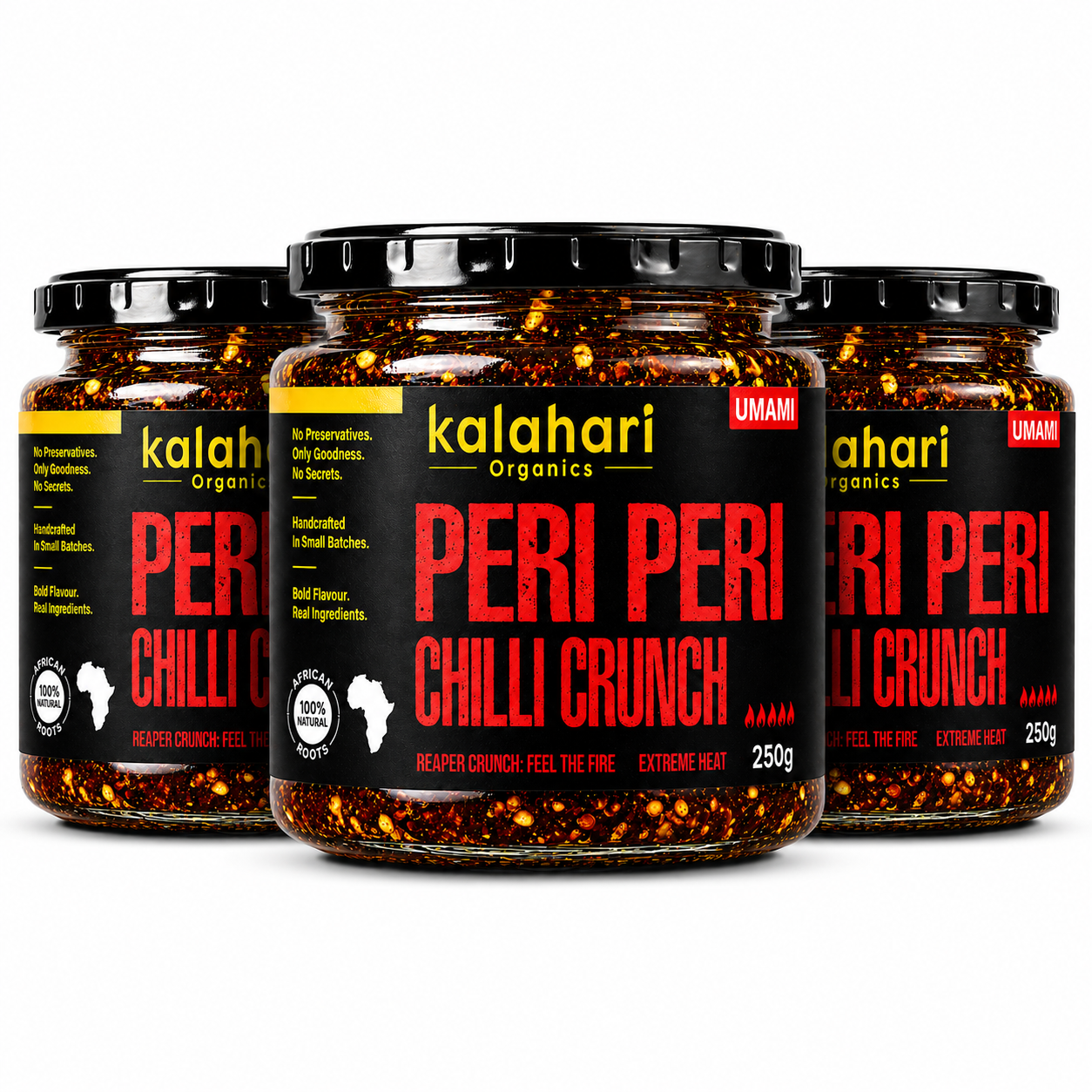 Kalahari Peri-Peri Chilli Crunch Oil - 250g Jar