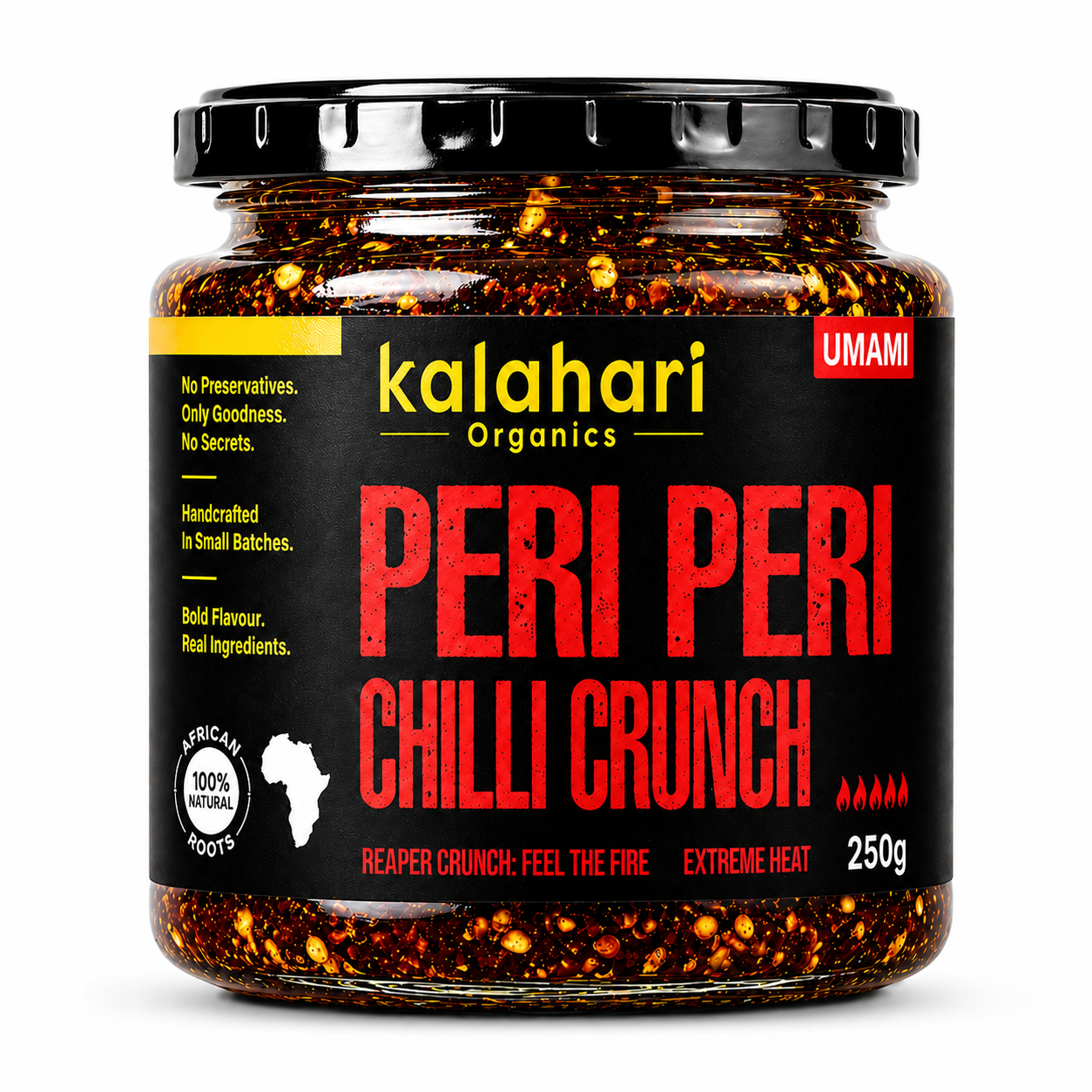 Kalahari Peri-Peri Chilli Crunch Oil - 250g Jar