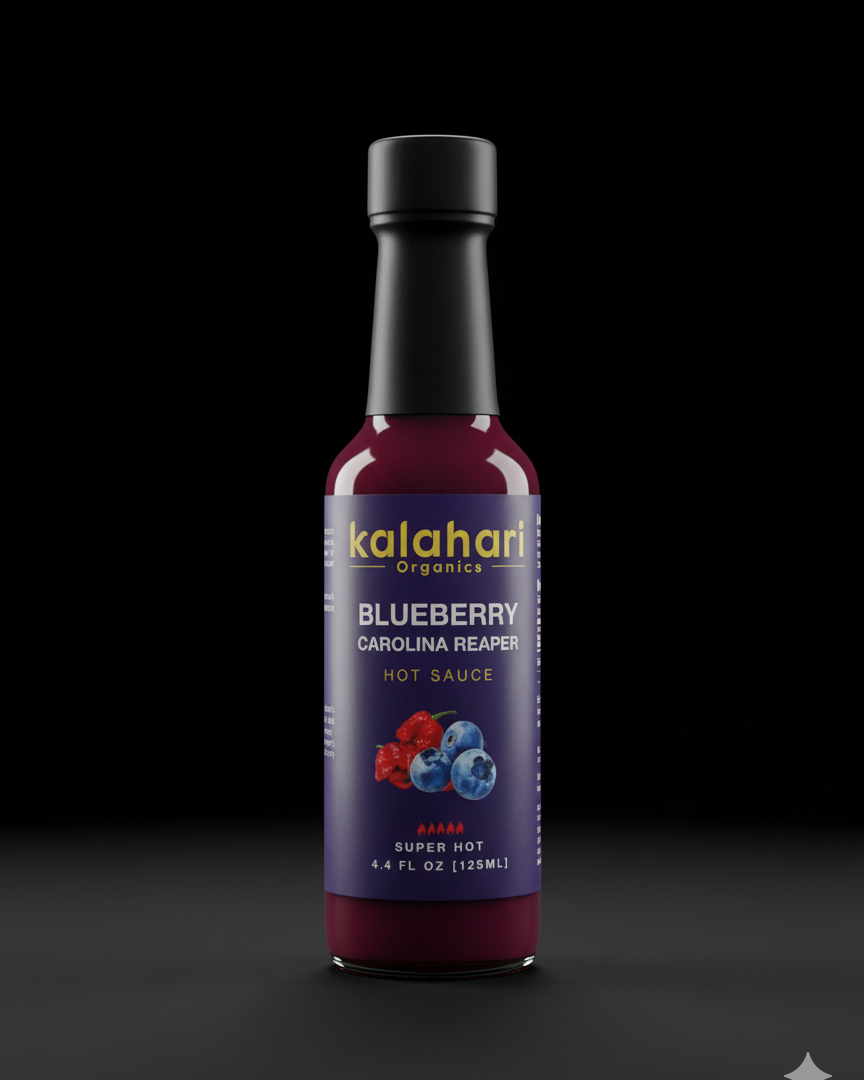 Kalahari Big 5 Collection - 3x125ml Hot Sauce Gift Set [Ghost Reaper, Scotch Bonnet & Ginger, Scorpion Reaper, Blueberry Habanero, Mango Habanero]