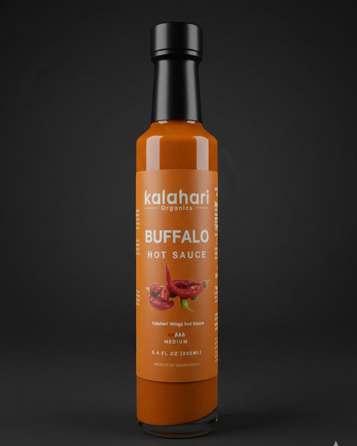 Kalahari Buffalo Hot Sauce 250ml [Gourmet Hot Sauce with Red Cayenne Peppers]