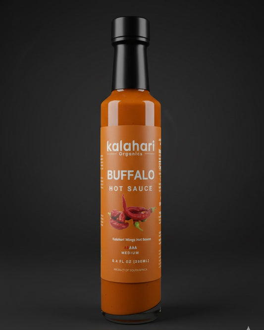 Kalahari Buffalo Hot Sauce 250ml [Gourmet Hot Sauce with Red Cayenne Peppers]