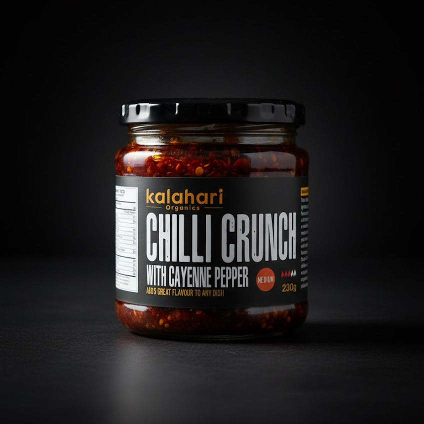 Kalahari Cayenne Chilli Crunch Oil - 250g Jar