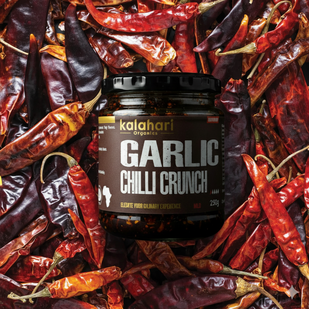 Kalahari Garlic Chilli Crunch Oil - 250g Jar