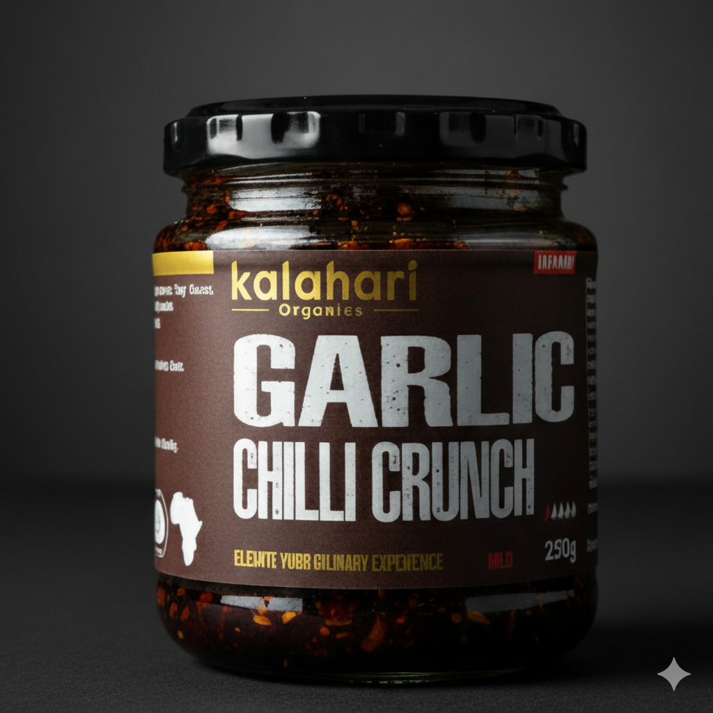 Kalahari Garlic Chilli Crunch Oil - 250g Jar