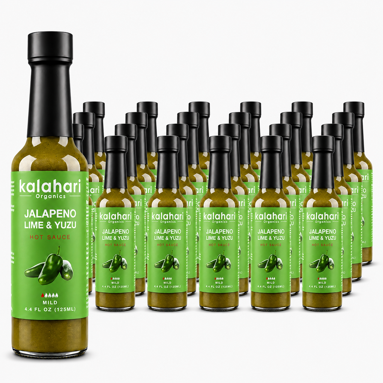 Kalahari Jalapeño Lime & Yuzu Hot Sauce Case — 24 × 125ml