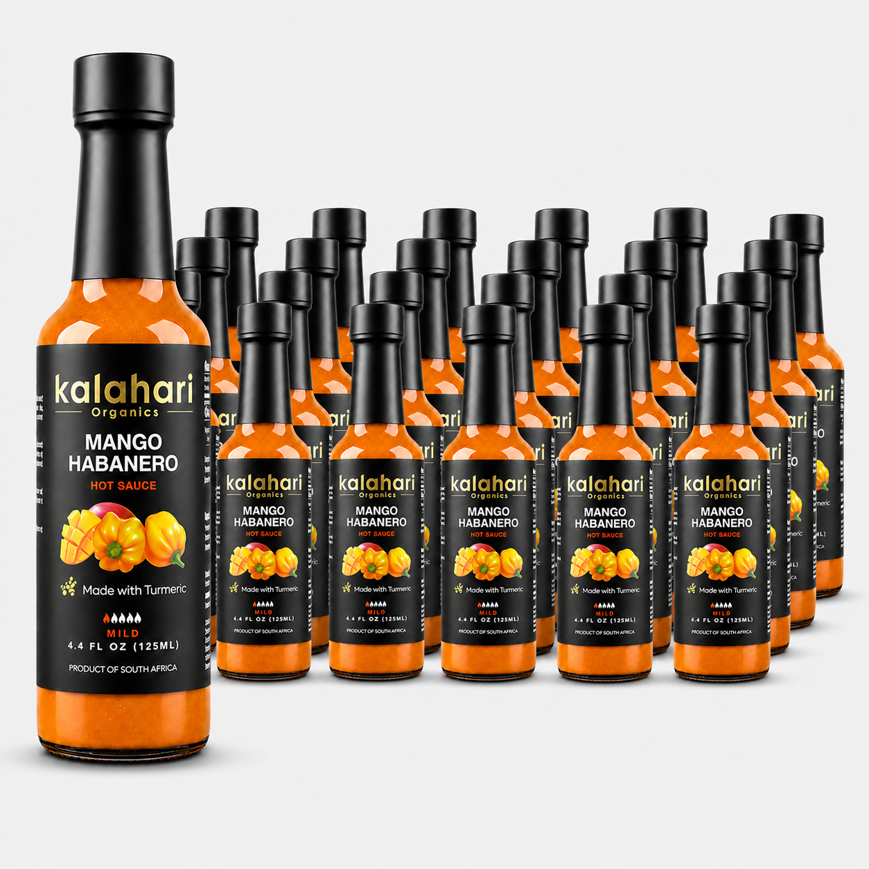 Kalahari Mango Habanero Hot Sauce Case — 24 × 125ml