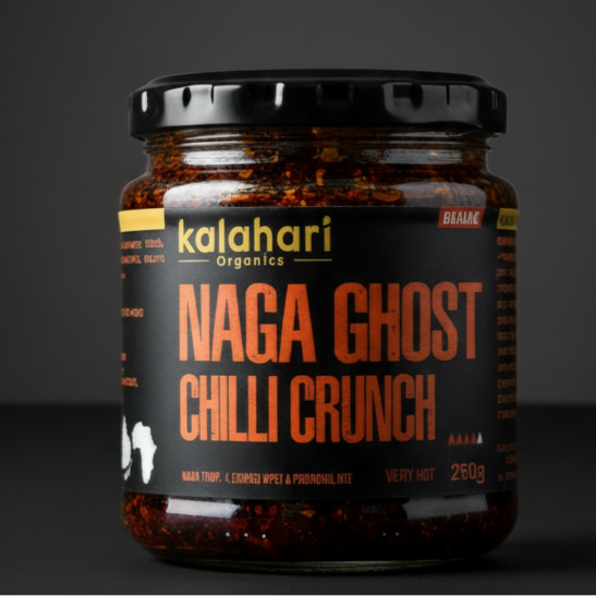 Kalahari Master Chef's Selection Crunch Gift Set: 5x250g Chilli Crunch Oil & Variety Pack (Garlic, Habanero, Peri Peri, Carolina Reaper, Naga Ghost)