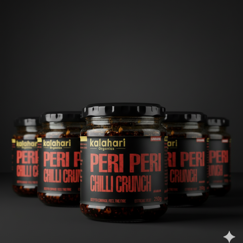 Kalahari Peri-Peri Chilli Crunch Oil - 250g Jar