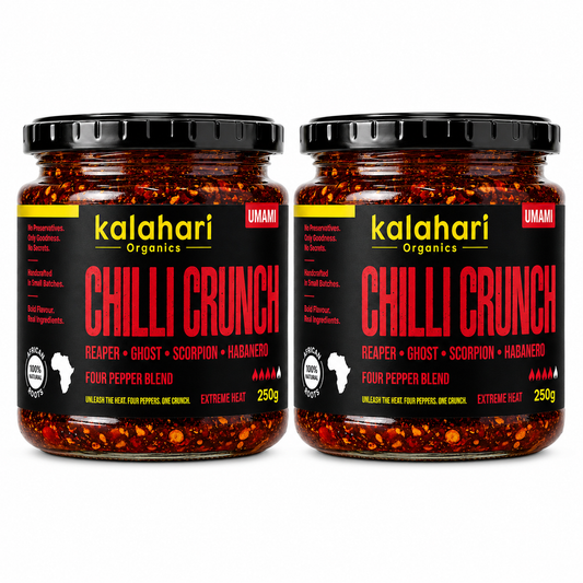 Kalahari Wildfire Fusion Superhot Chilli Crunch Oil — 250g