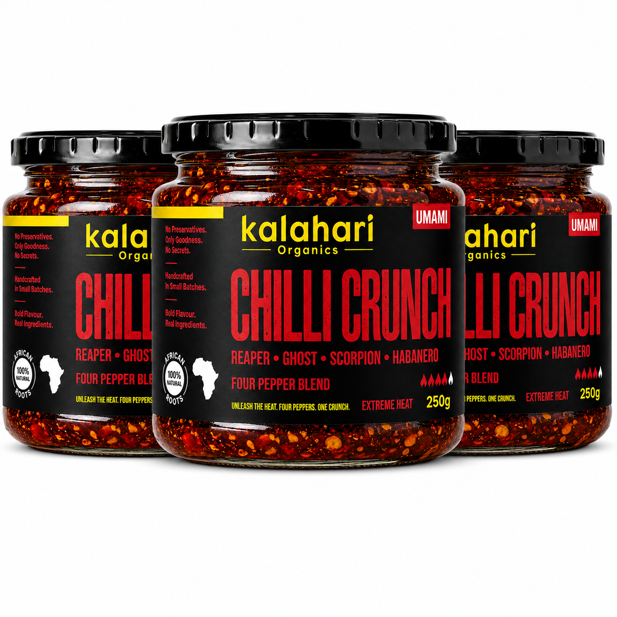 Kalahari Wildfire Fusion Superhot Chilli Crunch Oil — 250g
