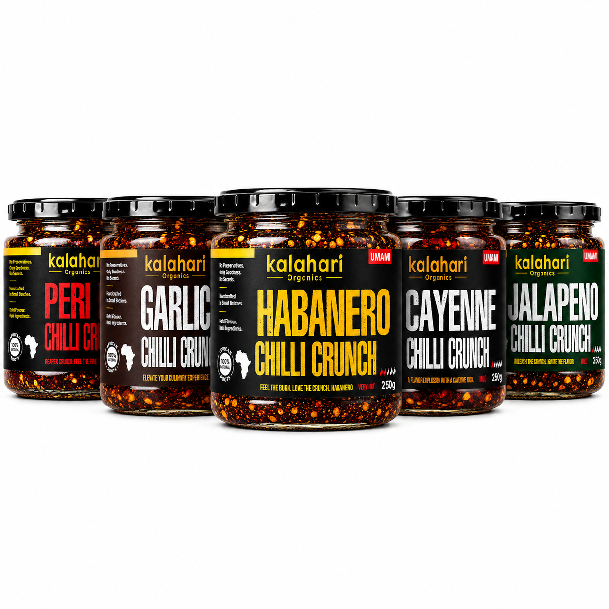 Kalahari Braai Chilli Crunch Gift Set — 5 × 250g