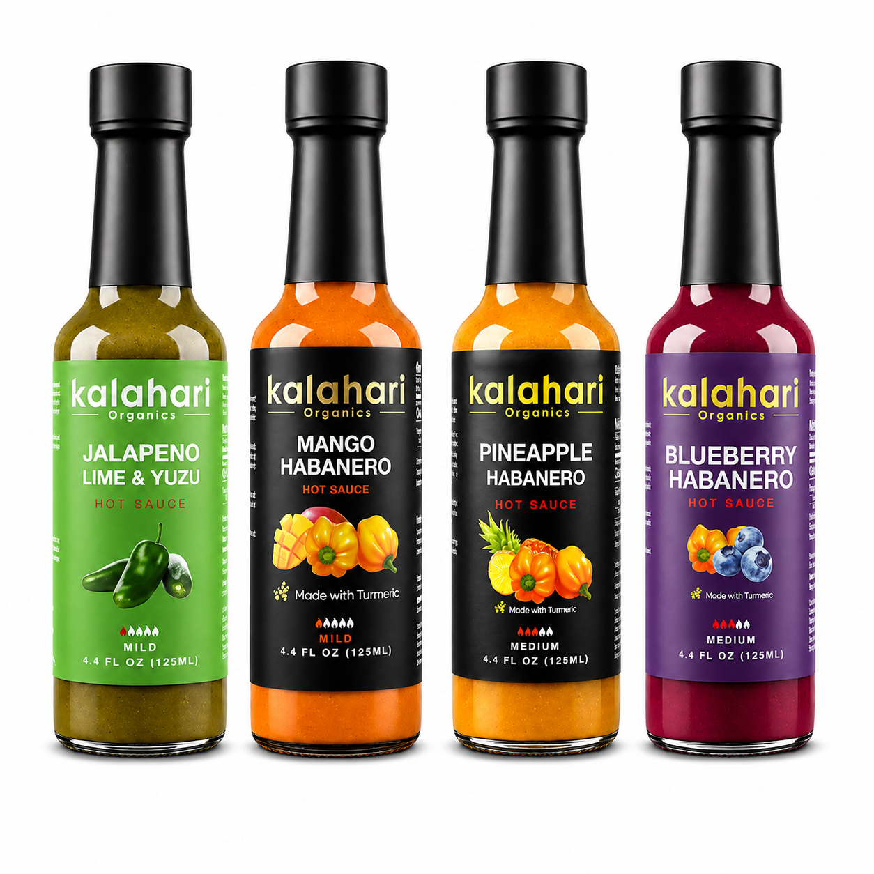 Kalahari Organics Hot Sauce Discovery 4-Pack