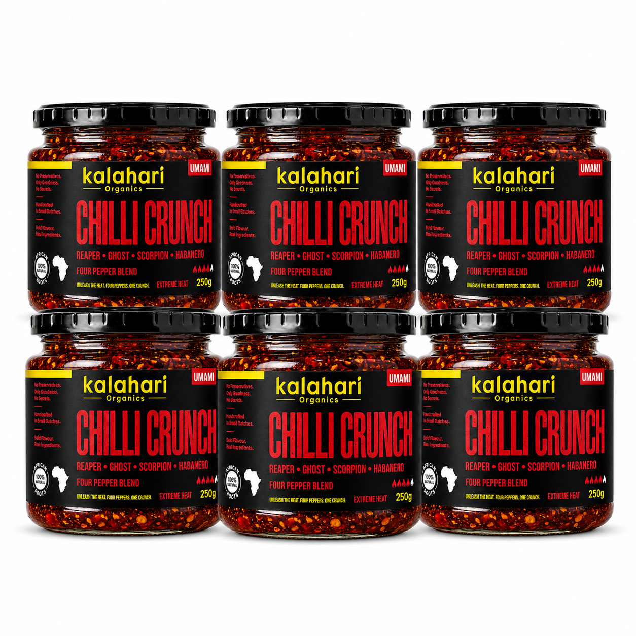 Kalahari Wildfire Fusion Superhot Chilli Crunch Oil — 250g