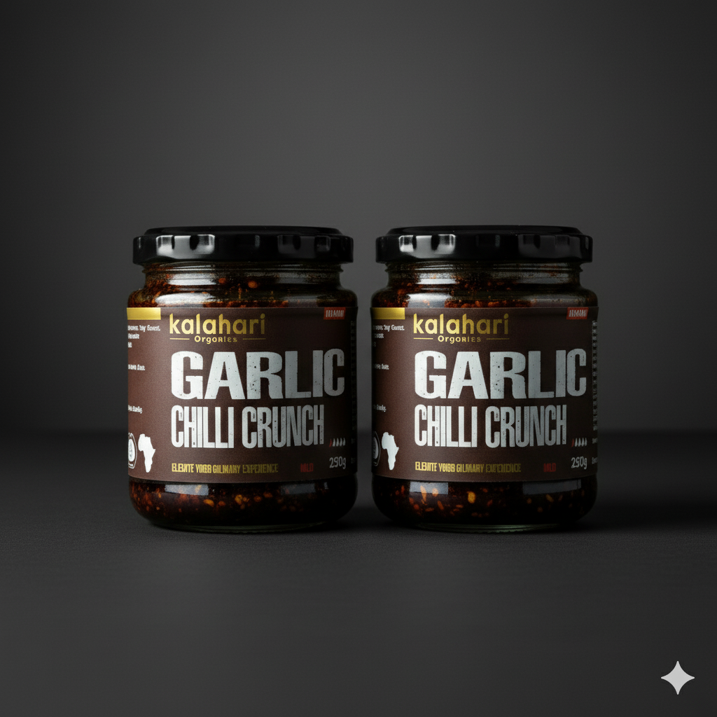 Kalahari Garlic Chilli Crunch Oil - 250g Jar