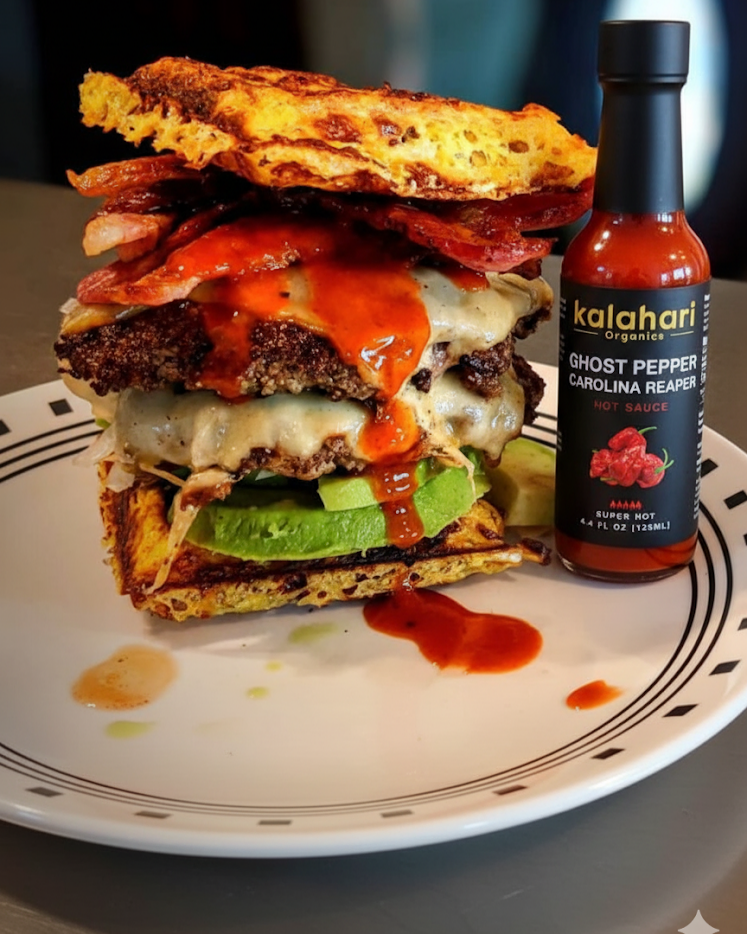 Kalahari Big 5 Collection - 3x125ml Hot Sauce Gift Set [Ghost Reaper, Scotch Bonnet & Ginger, Scorpion Reaper, Blueberry Habanero, Mango Habanero]