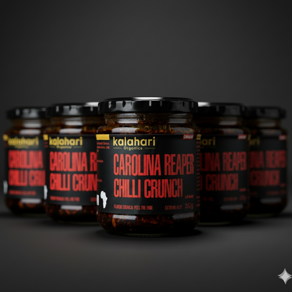Kalahari Carolina Reaper Chilli Crunch Oil - 250g Jar