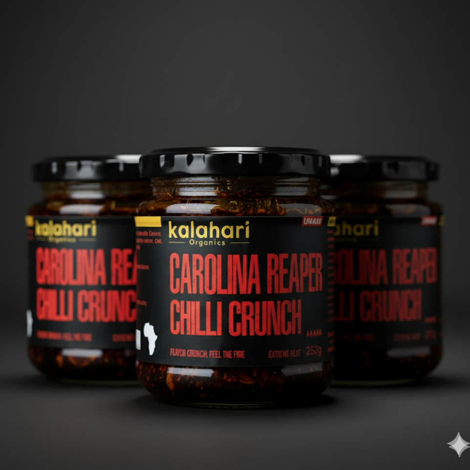 Kalahari Carolina Reaper Chilli Crunch Oil - 250g Jar
