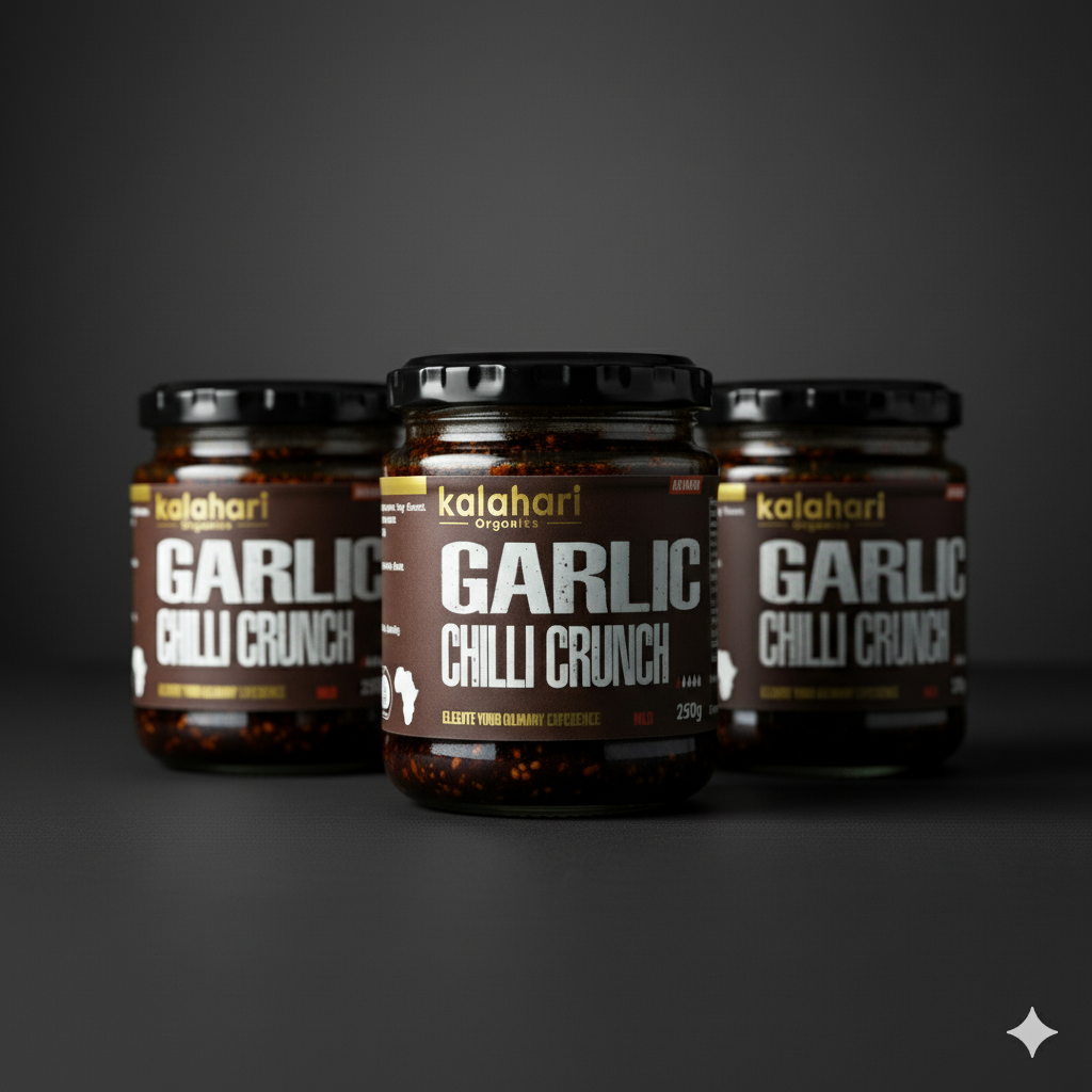 Kalahari Garlic Chilli Crunch Oil - 250g Jar