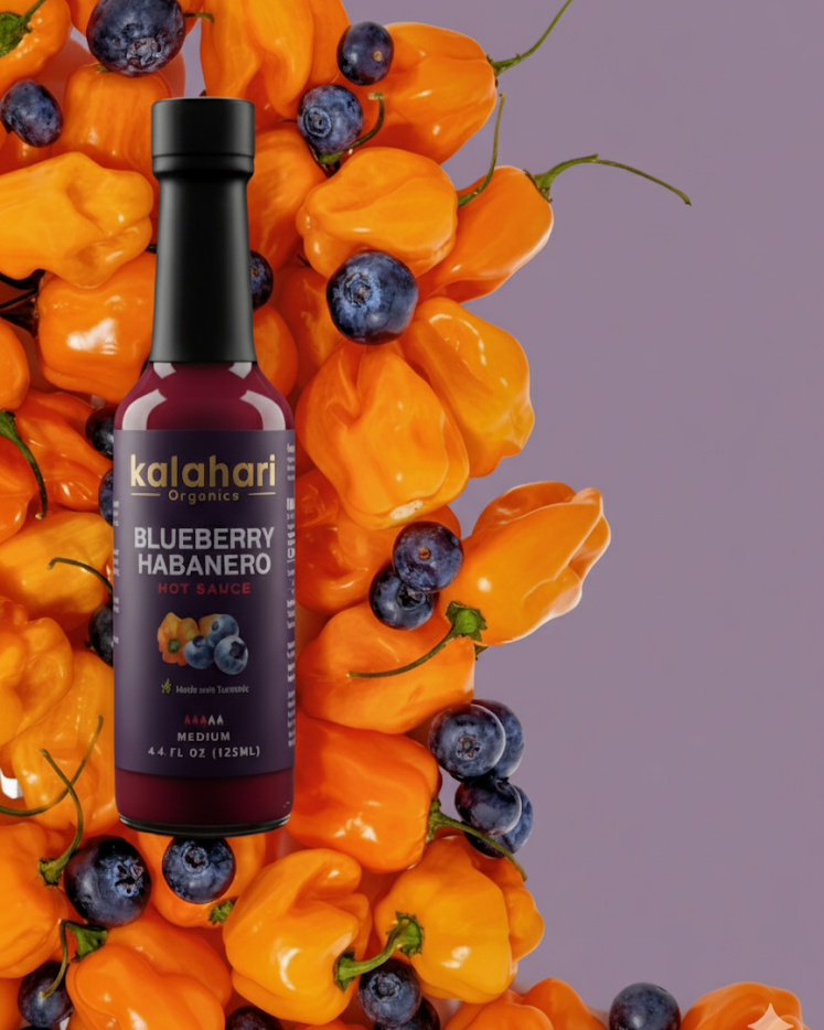 Kalahari Safari Sunrise Trio Hot Sauce Gift Set - 3x125ml  [Jalapeño Lime Yuzu, Blueberry Habanero]